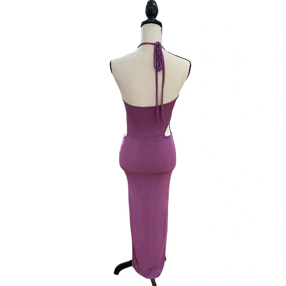 Halter Side Cut Out Maxi Dress - Picture 2 of 2